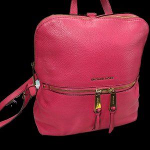 MICHAEL KORS PINK LEATHER BACKPACK
